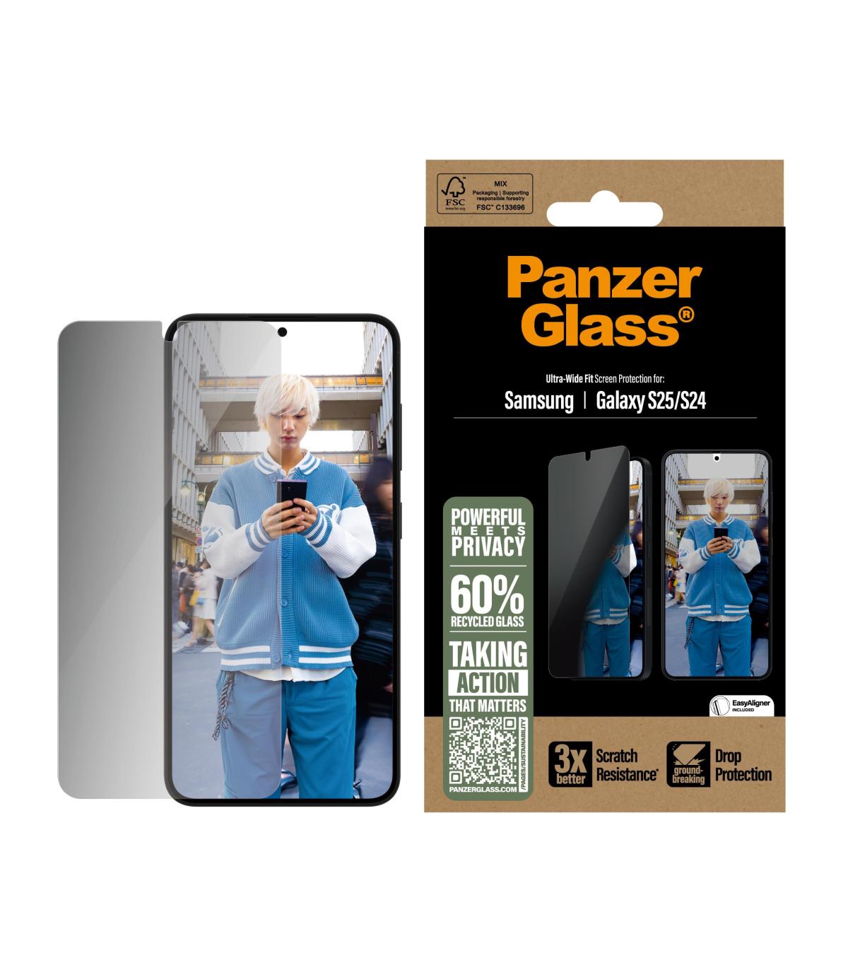 PanzerGlass Privacy Screen Prot. Samsung S25-S24