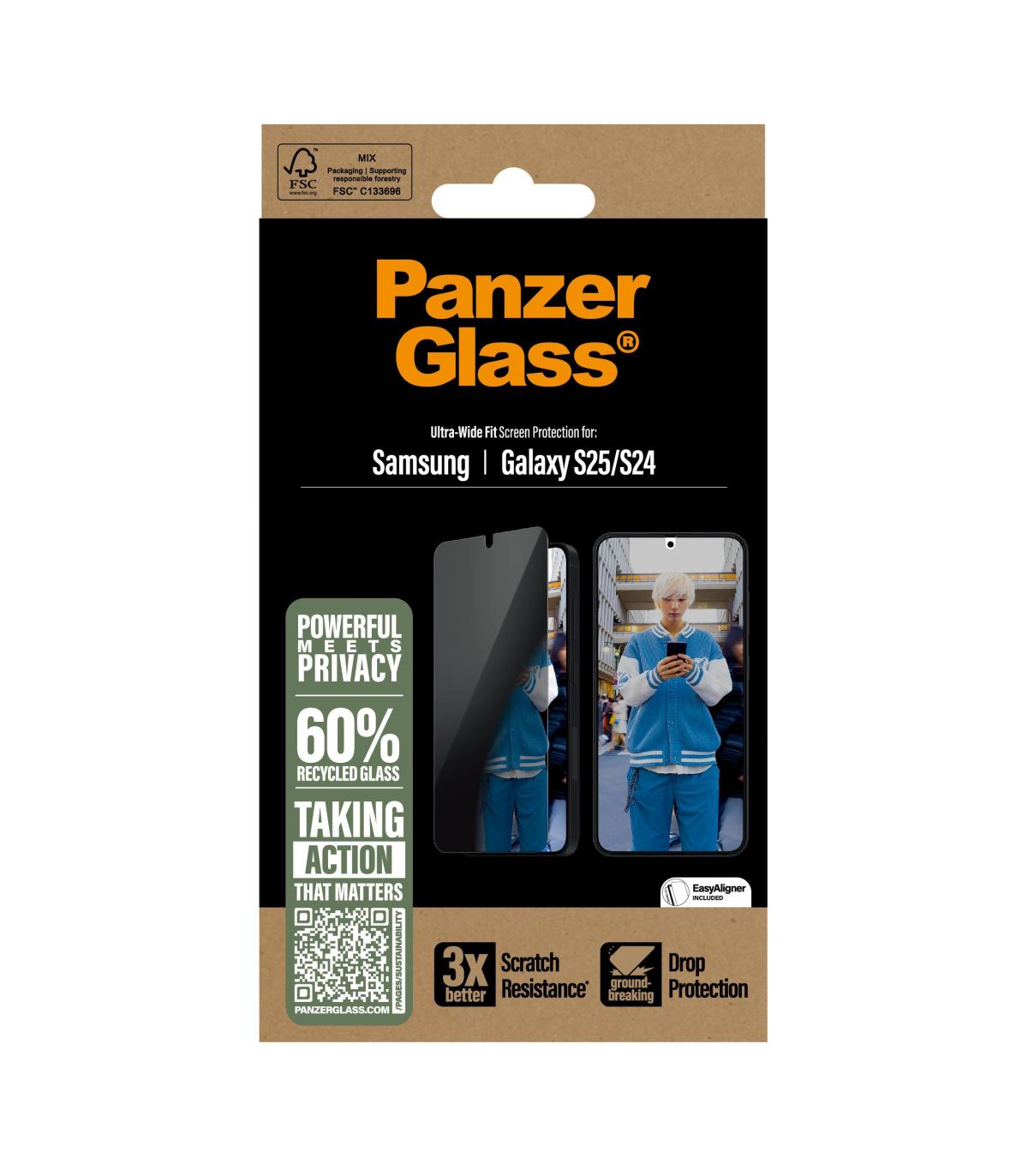 PanzerGlass Privacy Screen Prot. Samsung S25-S24