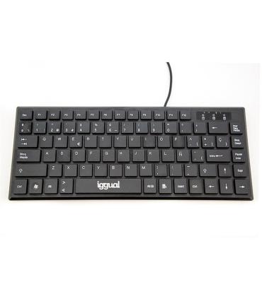 Iggual Teclado USB Compacto TKL Slim TKL-USB Negro