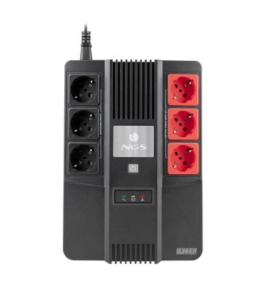 SAI Offline NGS Fortress Bunker  600VA-360W  6 Salidas  Formato Bloque