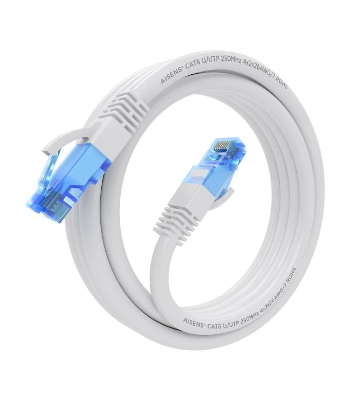 CABLE RED AISENS LATIGUILLO RJ45 CAT.6 UTP AWG26 CCA BLANCO 2.0M