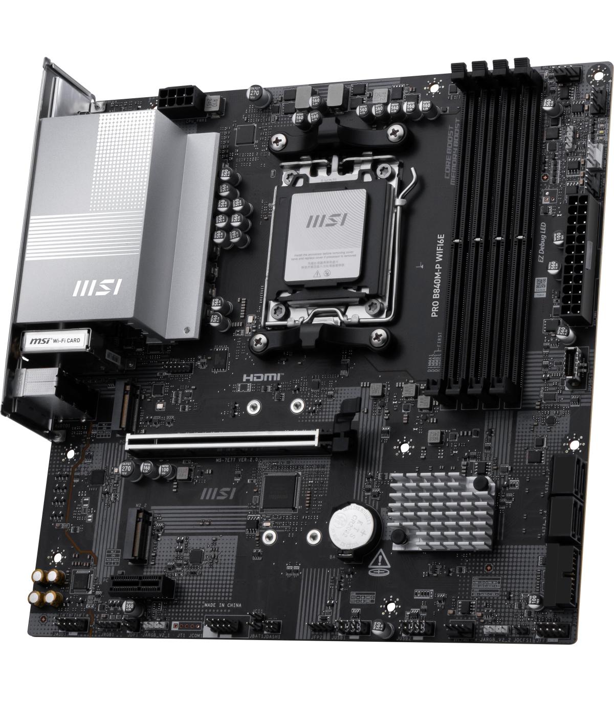 MSI PRO B840M-P WIFI6E Placa Base AMD B840 Zcalo AM5 Micro ATX