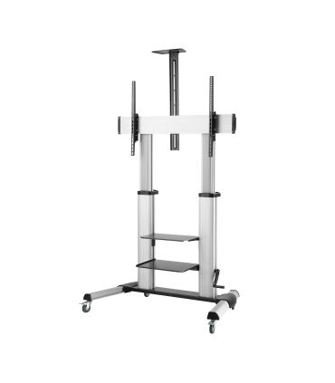 Soporte De Suelo Inclinable Con Ruedas Y Manivela Aisens FT100TE-125 Para TV 60-100'  Hasta 100kg