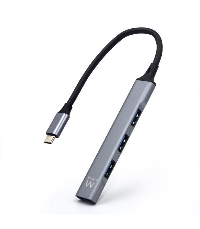 HUB EWENT USB 3.2 GEN 1 USB-C 1 PUERTO USB 3.2 GEN1 + 3 PUERTOS USB 2.0