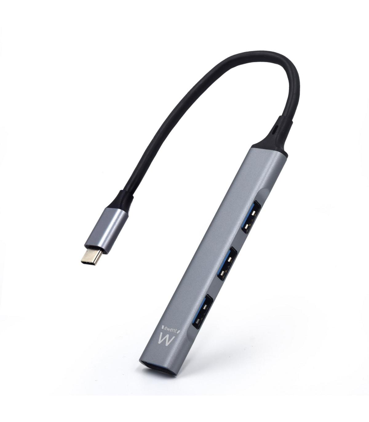 HUB EWENT USB 3.2 GEN 1 USB-C 1 PUERTO USB 3.2 GEN1 + 3 PUERTOS USB 2.0