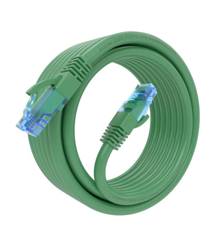 CABLE RED AISENS LATIGUILLO RJ45 CAT.6 UTP AWG26 CCA VERDE 4.0M