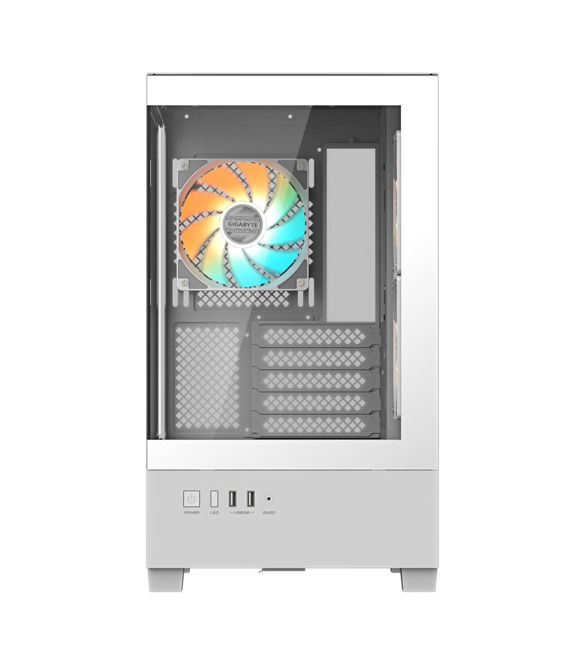 CAJA GIGABYTE M-ATX C201PI 3XVENT 120MM BLANCA