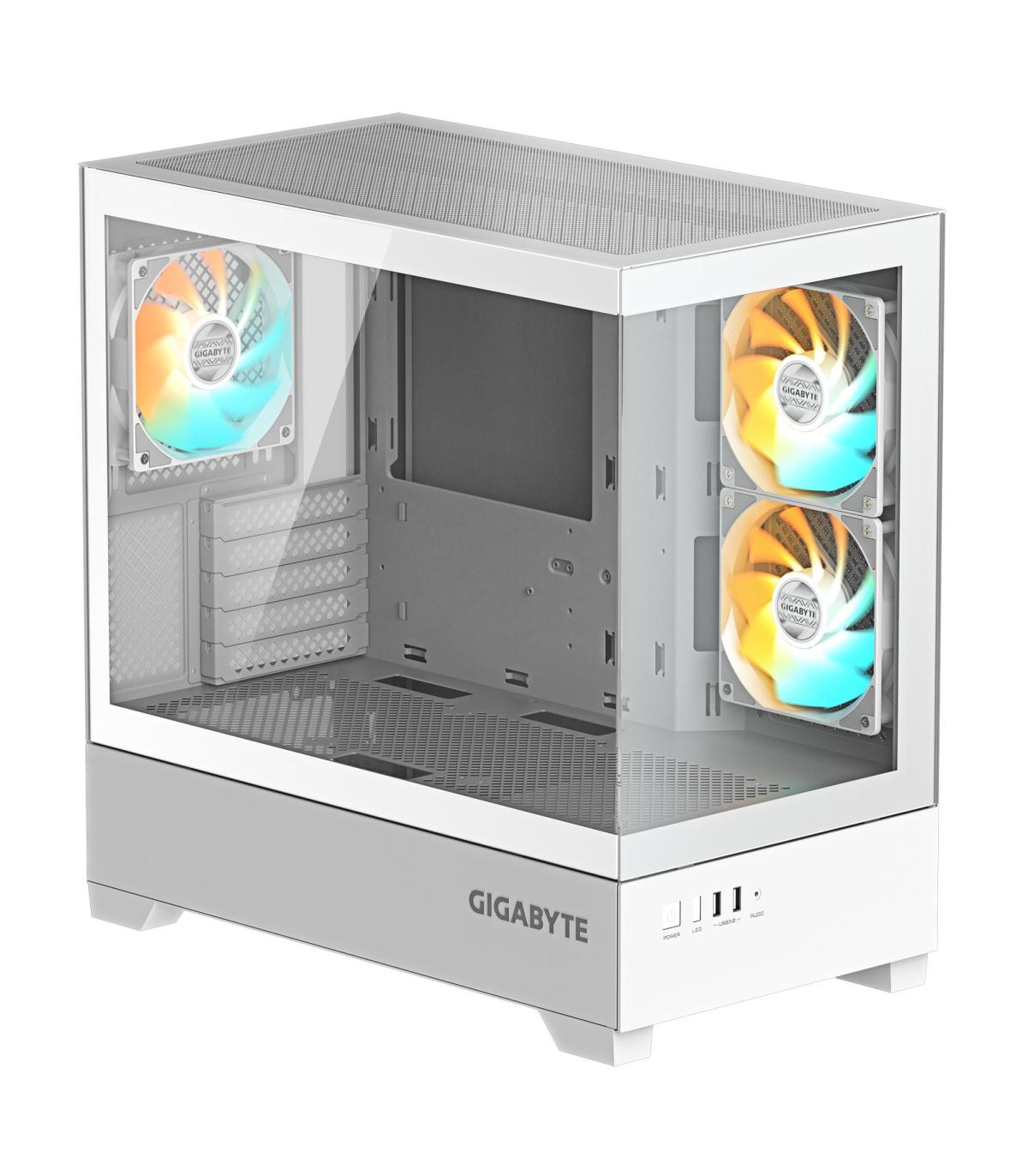 CAJA GIGABYTE M-ATX C201PI 3XVENT 120MM BLANCA