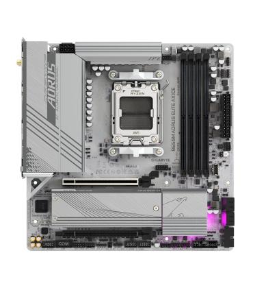 GIGABYTE B650M AORUS ELITE AX ICE Placa Base - AMD Ryzen Serie 9000, VRM De 12+2+2 Fases, Hasta 8000 MHz DDR5 (OC), 1xPCIe 5.0 +