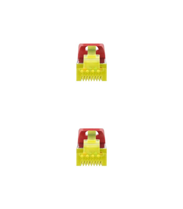 Nanocable Cable De Red Latiguillo RJ45 LSZH Cat.6A SFTP AWG26, Rojo, 1.0 M
