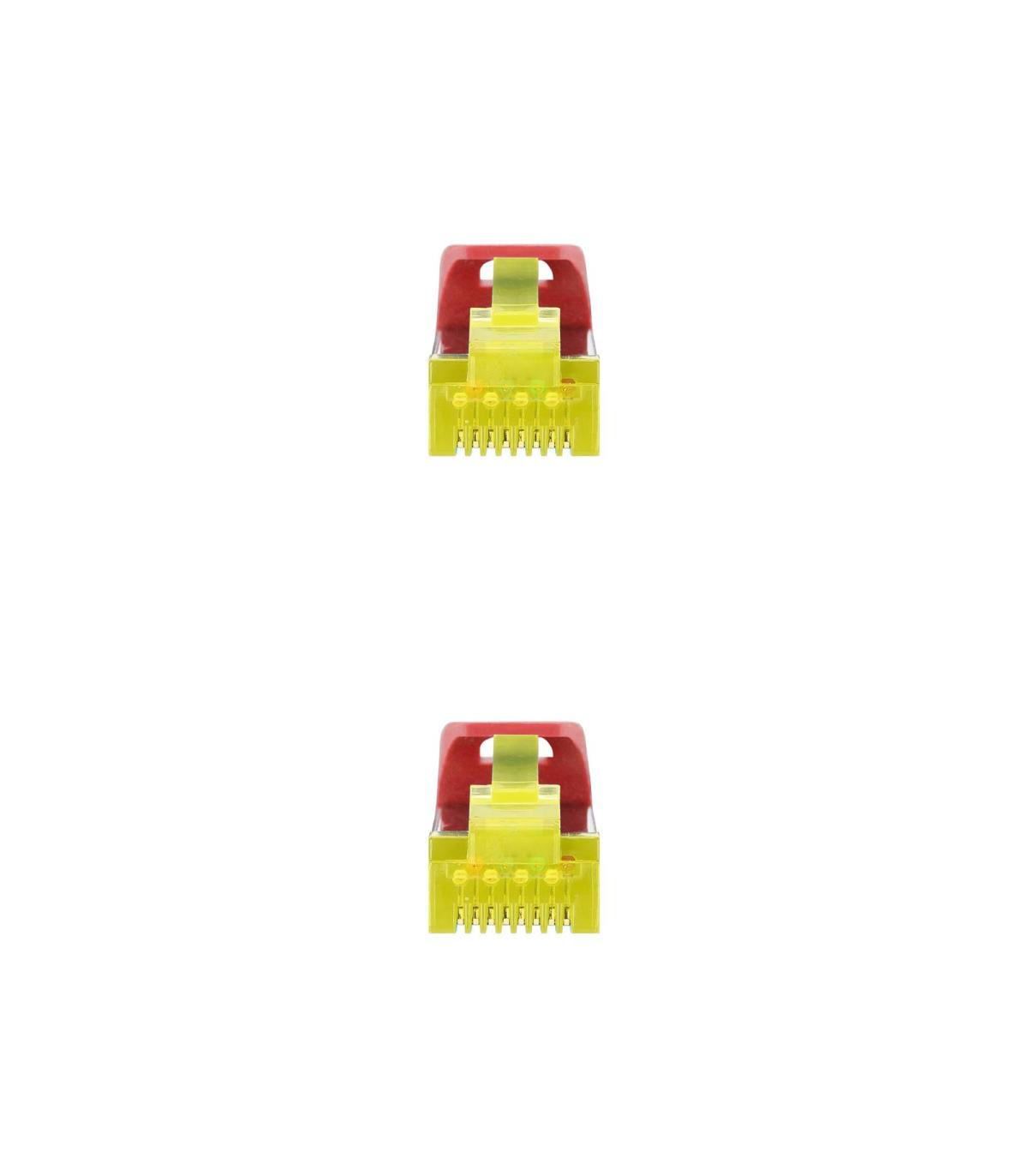 Nanocable Cable De Red Latiguillo RJ45 LSZH Cat.6A SFTP AWG26, Rojo, 1.0 M