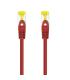 Nanocable Cable De Red Latiguillo RJ45 LSZH Cat.6A SFTP AWG26, Rojo, 0.5m