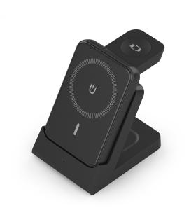 Aisens Cargador Inalmbrico USBC 15W 4 En 1 Negro