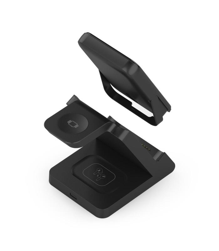 Aisens Cargador Inalmbrico USBC 15W 4 En 1 Negro