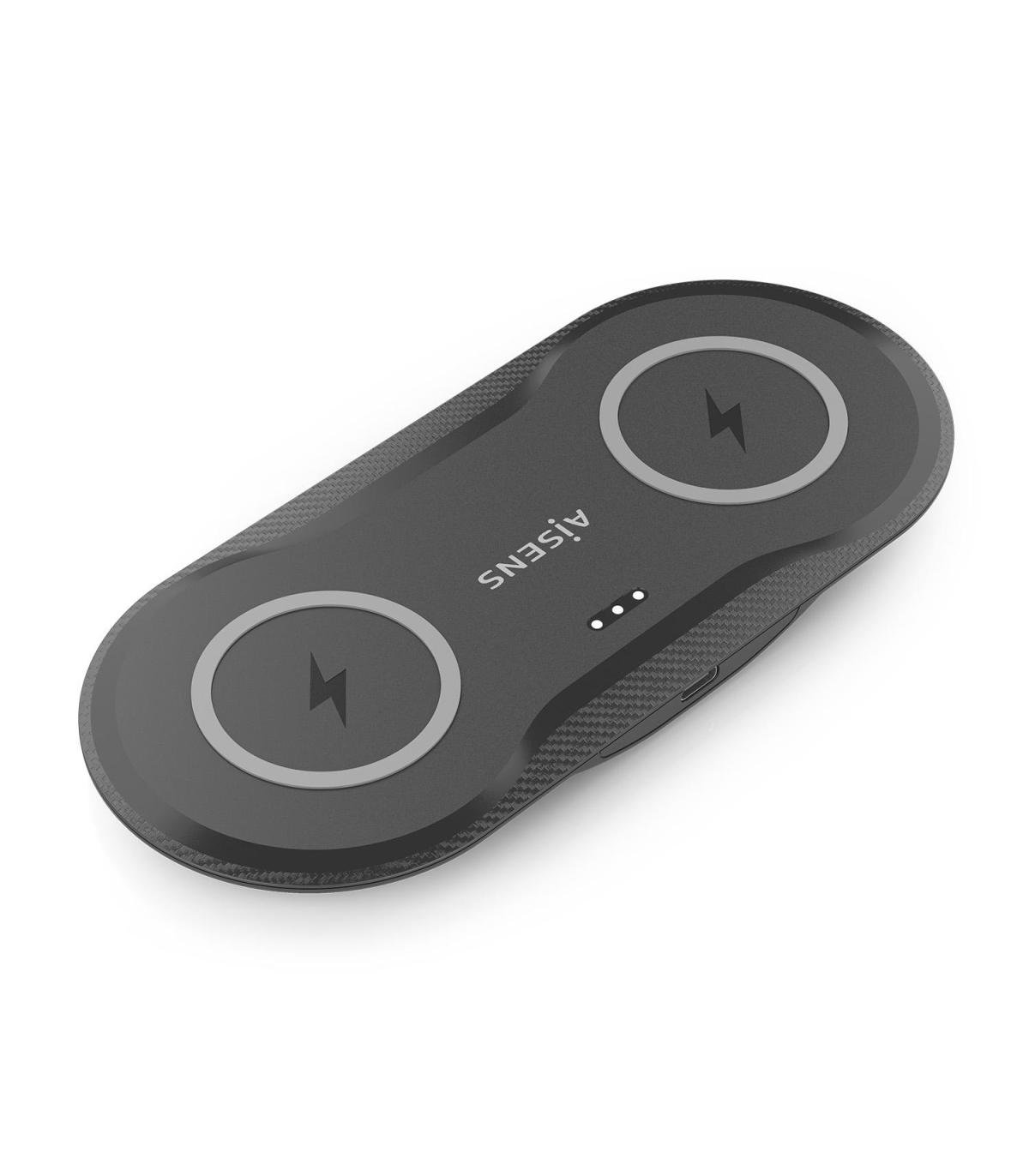 Aisens Cargador Inalmbrico USBC 15W 2 En 1 Negro