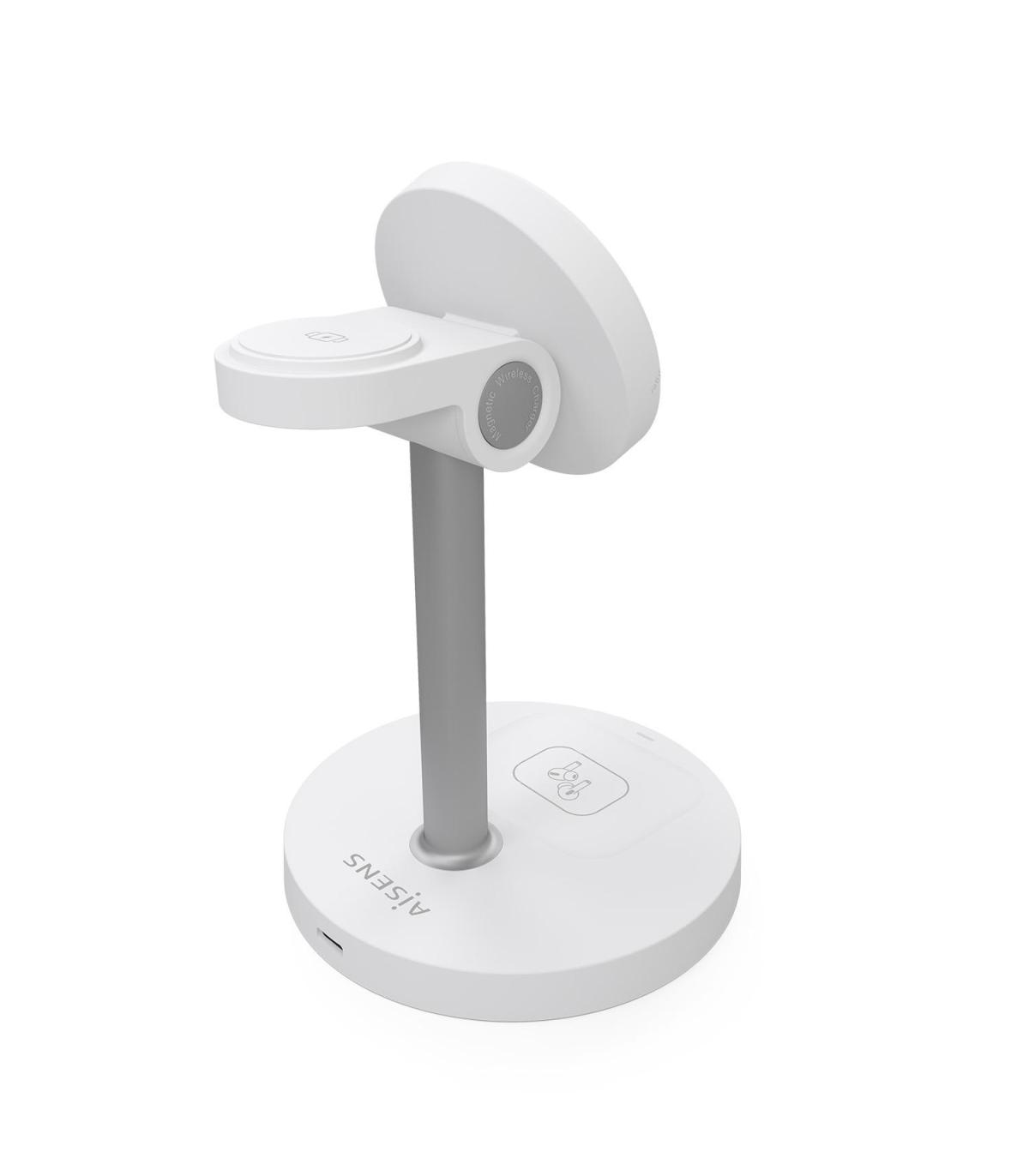 Aisens Cargador Inalmbrico USBC 15W 3 En 1 Blanco