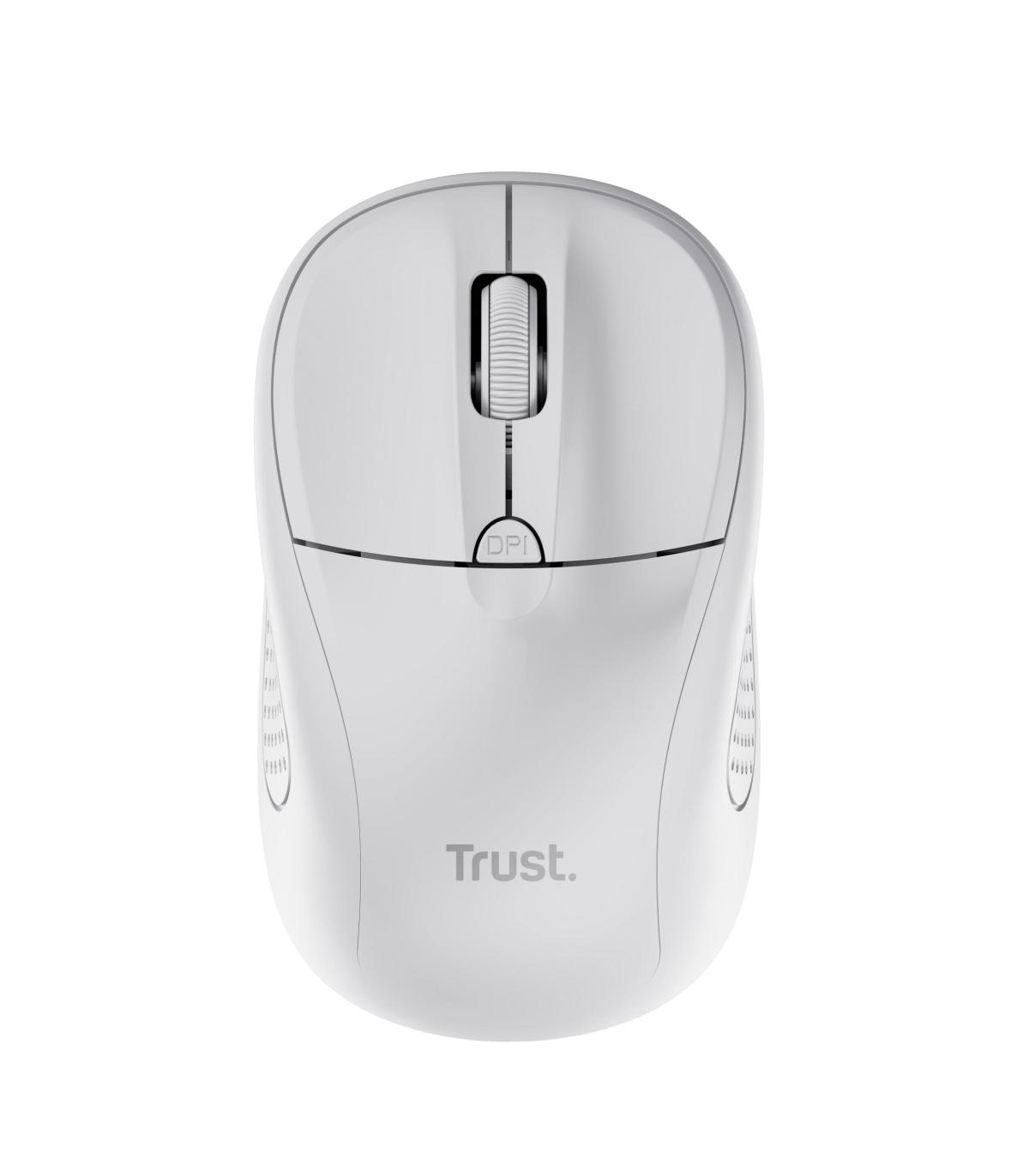 Ratn Mini Inalmbrico Trust Primo  Hasta 1600 DPI  Blanco Mate