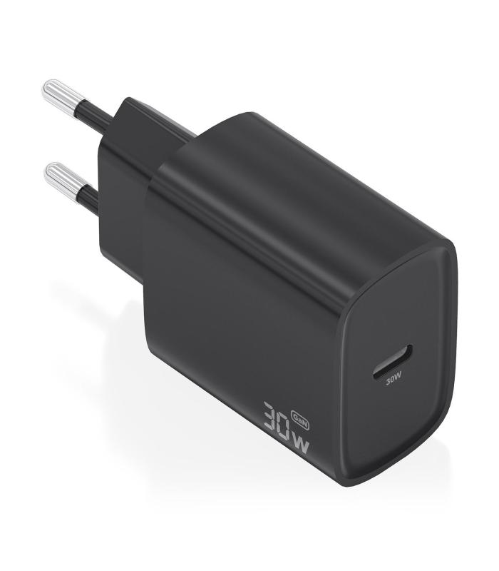CARGADOR AISENS GAN 30W 1XUSB-C PD3.0 NEGRO