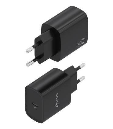 CARGADOR AISENS GAN 30W 1XUSB-C PD3.0 NEGRO