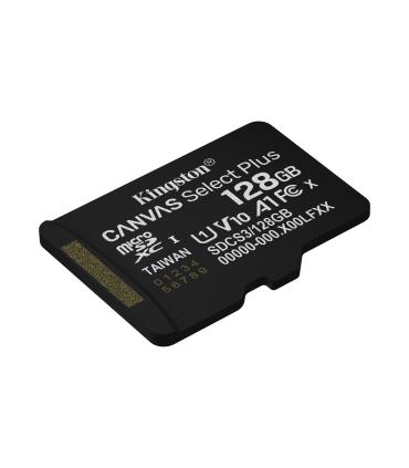 Tarjeta De Memoria Kingston CANVAS Select Plus 128GB MicroSD XC  Clase 10  150MBs
