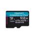 Kingston Technology Tarjeta MicroSDXC Canvas Go Plus Gen4 De 512 GB, 200 MB s, A2 U3 V30 Y Adaptador