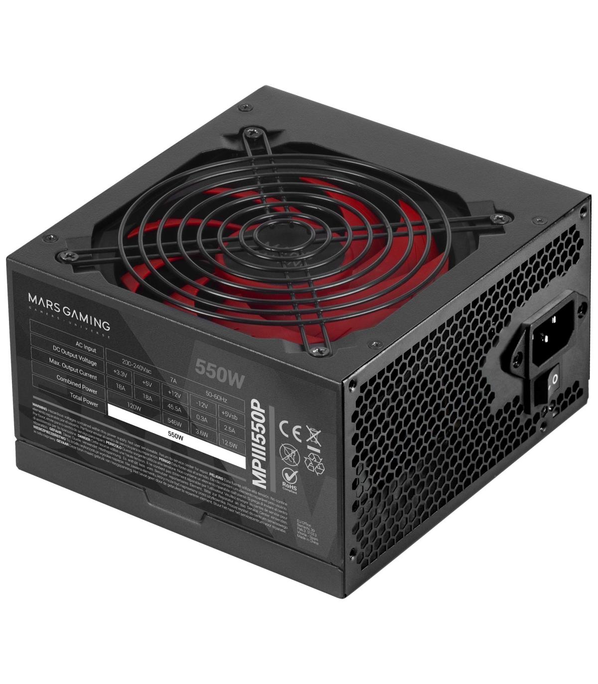Fuente De Alimentacin Mars Gaming MPIII550P  550W  Ventilador 12cm