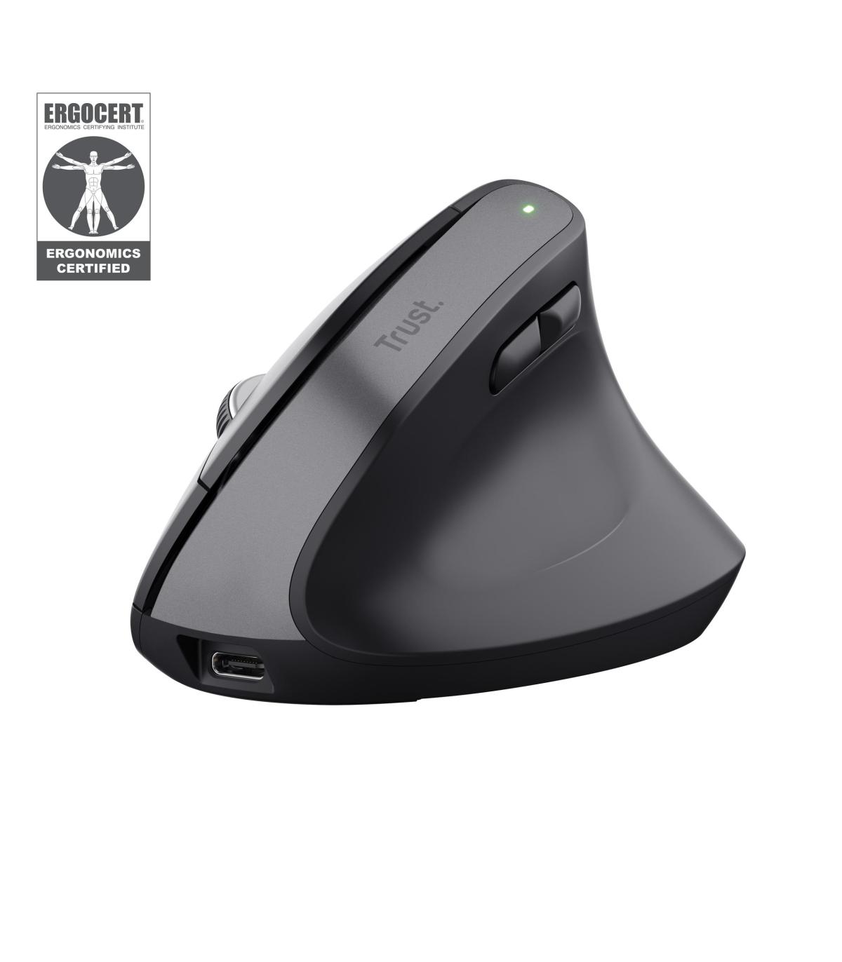 Ratn Vertical Inalmbrico Por Bluetooth Trust Bayo+  Batera Recargable  Hasta 2400 DPI