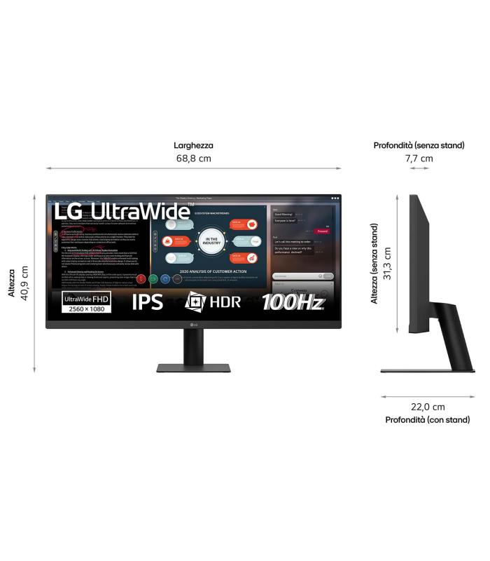 LG 29U511A-B Pantalla Para PC 73,7 Cm (29") 2560 X 1080 Pixeles WFHD LCD Negro