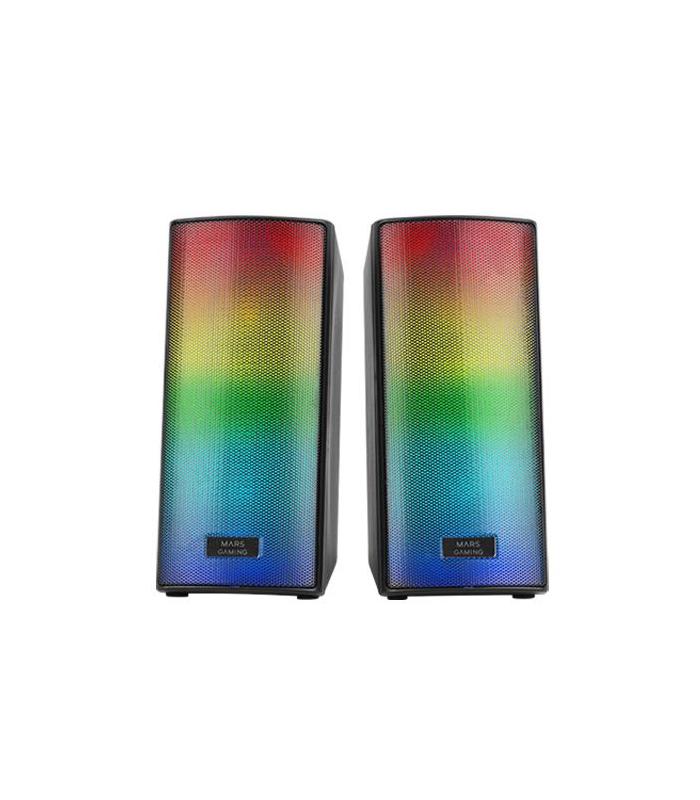 Altavoces Con Bluetooth Mars Gaming MSRGB2  15W  2.0  Negros