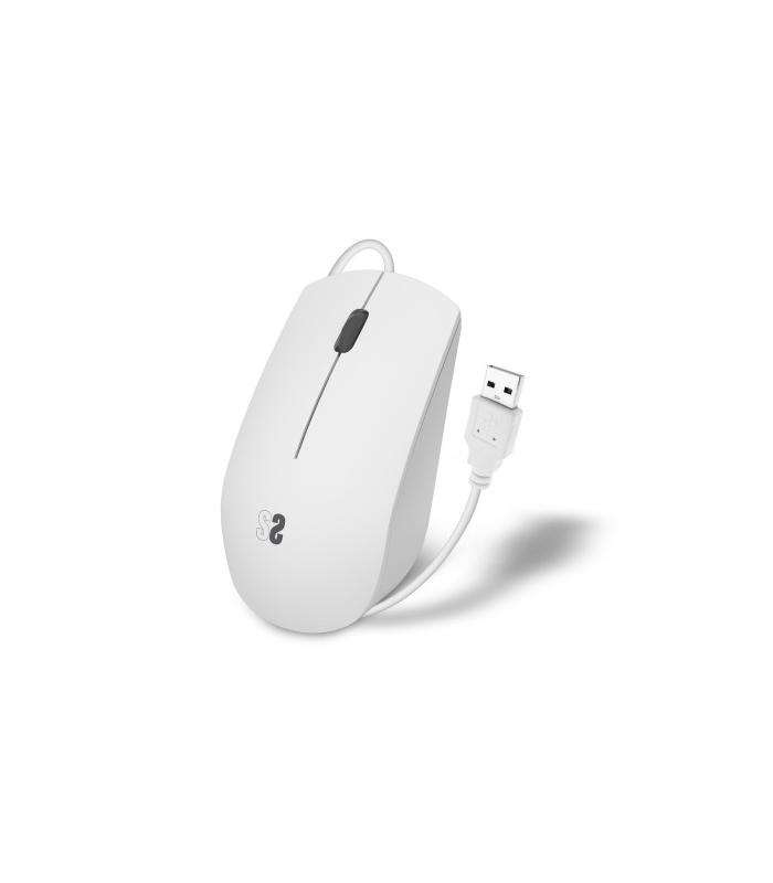 SUBBLIM Ratn Business Silencioso con cable USB 1200 DPI Blanco