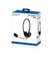 AURICULARES EWENT CHAT EW3567 NEGRO MICROFONO ALAMBRICO JACK 3.5 MM