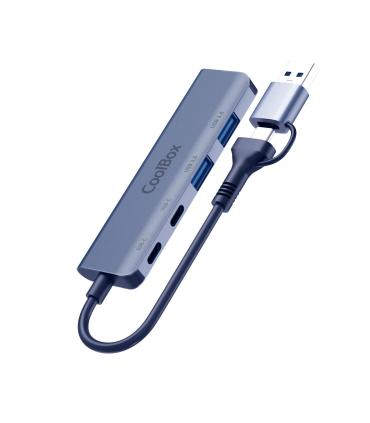 Coolbox HUB4 Lite USB-C A 4 Puertos Aluminio