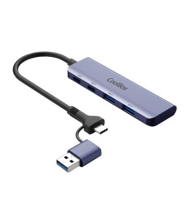 Coolbox HUB4 Lite USB-C A 4 Puertos Aluminio