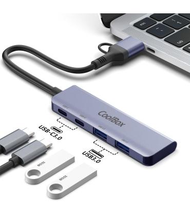 Coolbox HUB4 Lite USB-C A 4 Puertos Aluminio