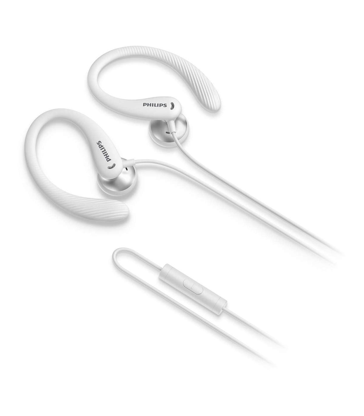 Auriculares Deportivos Philips TAA1105WT  Con Micrfono  Jack 3.5  Blancos
