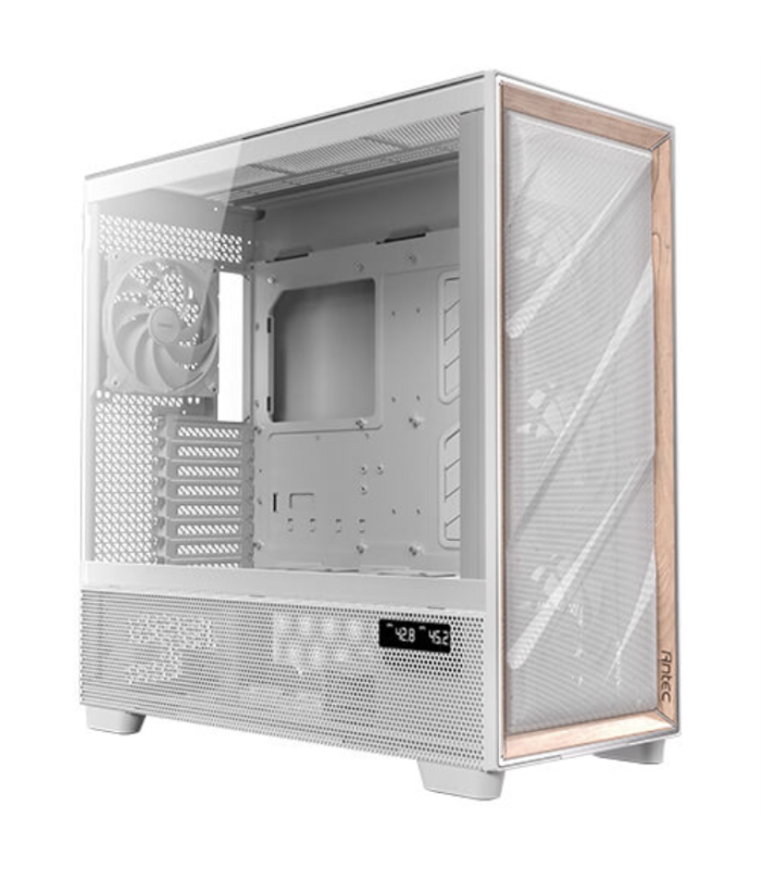 CAJA ANTEC FLUX PRO EUV WOOD ATX 2XUSB3.0 SIN FUENTE BLANCO