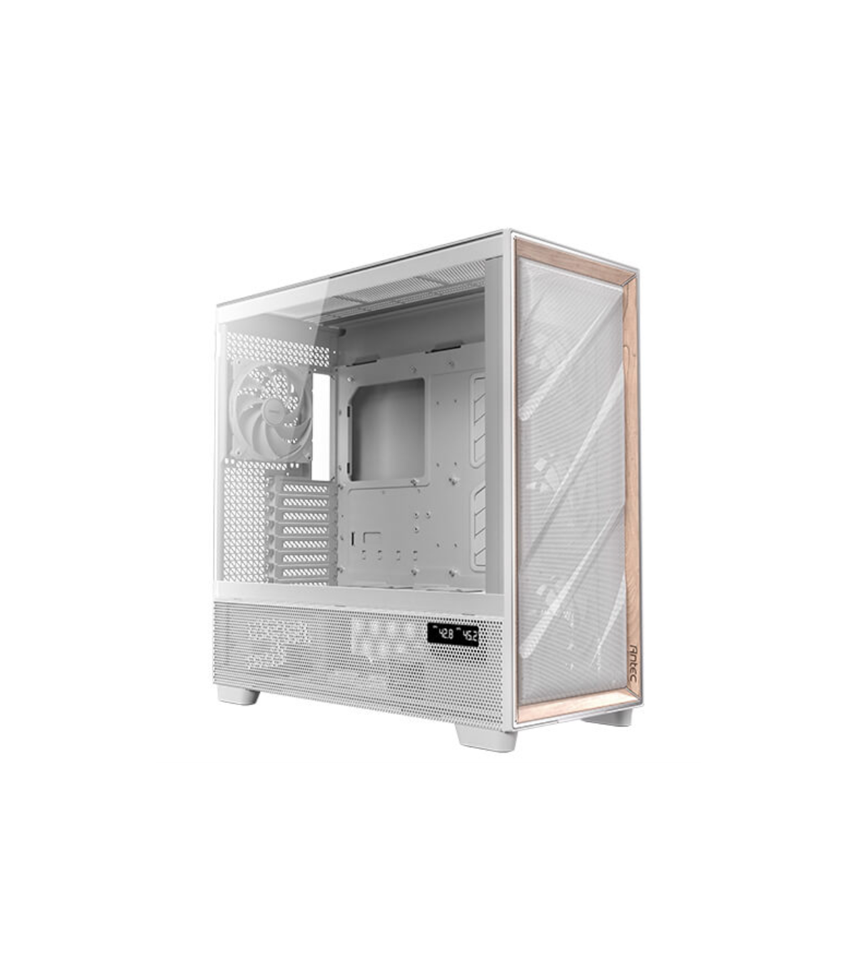 CAJA ANTEC FLUX PRO EUV WOOD ATX 2XUSB3.0 SIN FUENTE BLANCO