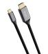 Cable Conversor HDMI 4K Trust CALYX  USB Tipo-C Macho - HDMI Macho  2m  Gris