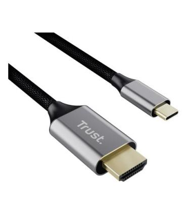 Cable Conversor HDMI 4K Trust CALYX  USB Tipo-C Macho - HDMI Macho  2m  Gris