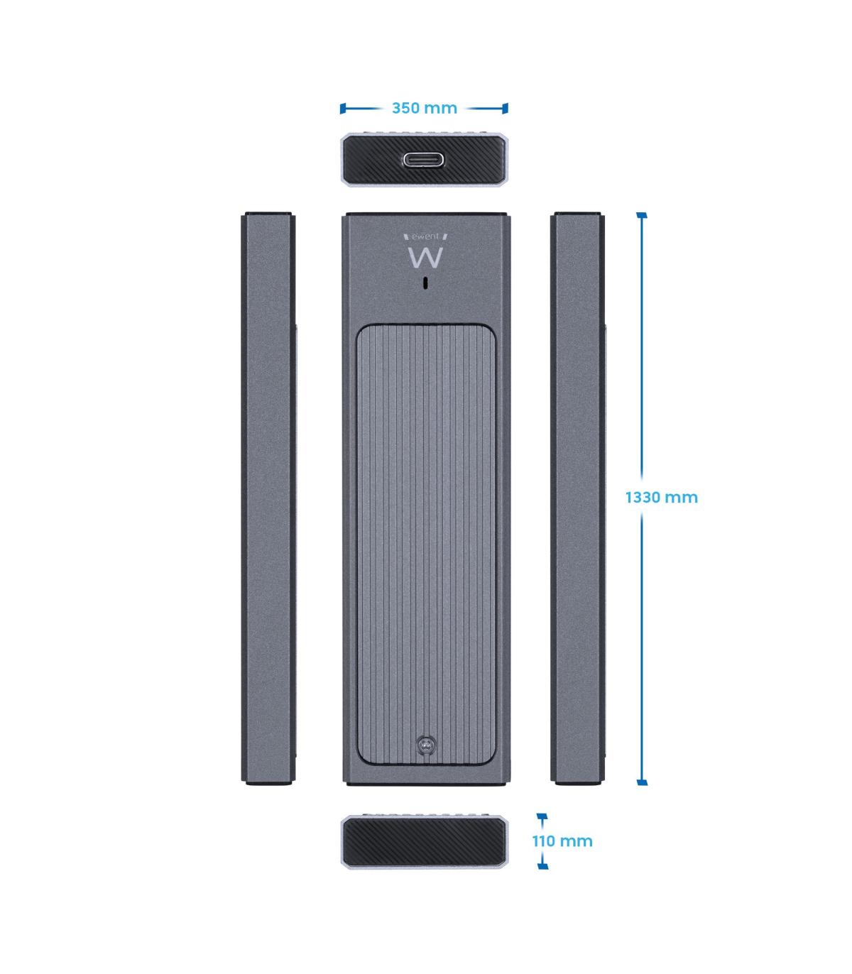 EWENT Carcasa M2 NVMe PCIe SSD USB-C 3,2