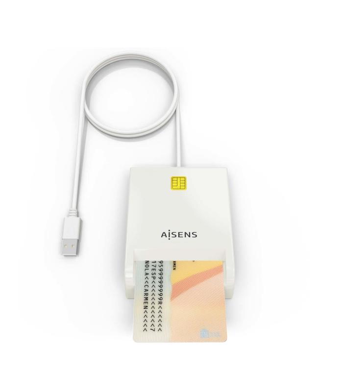 LECTOR DE TARJETA INTELIGENTE DNI BLANCO AISENS ASCR-SN07-W