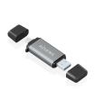 LECTOR TARJETAS AISENS SD MICRO SD MMC RS-MMC MMC MICRO USBA USBC GRIS