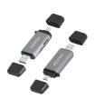 LECTOR TARJETAS AISENS SD MICRO SD MMC RS-MMC MMC MICRO USBA USBC GRIS