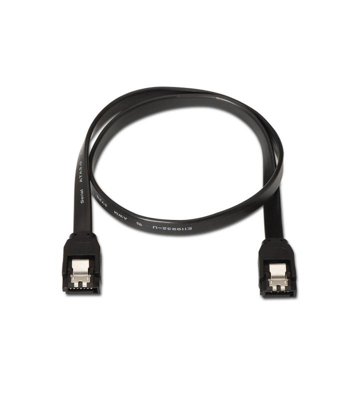 CABLE SATA III DATOS 6G CON ANCLAJES NEGRO 0.5M AISENS A130-0157