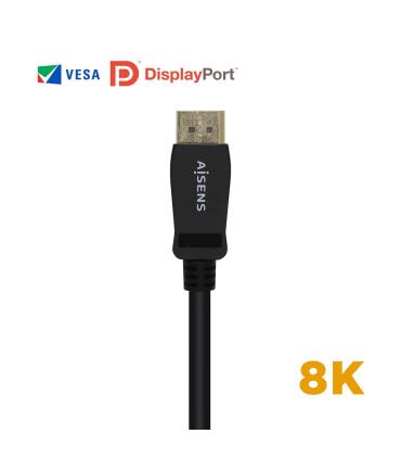CABLE AISENS DISPLAYPORT CERTIFICADO V1.4 8K60HZ M M 2.0M NEGRO