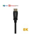 CABLE AISENS DISPLAYPORT CERTIFICADO V1.4 8K60HZ M M 2.0M NEGRO