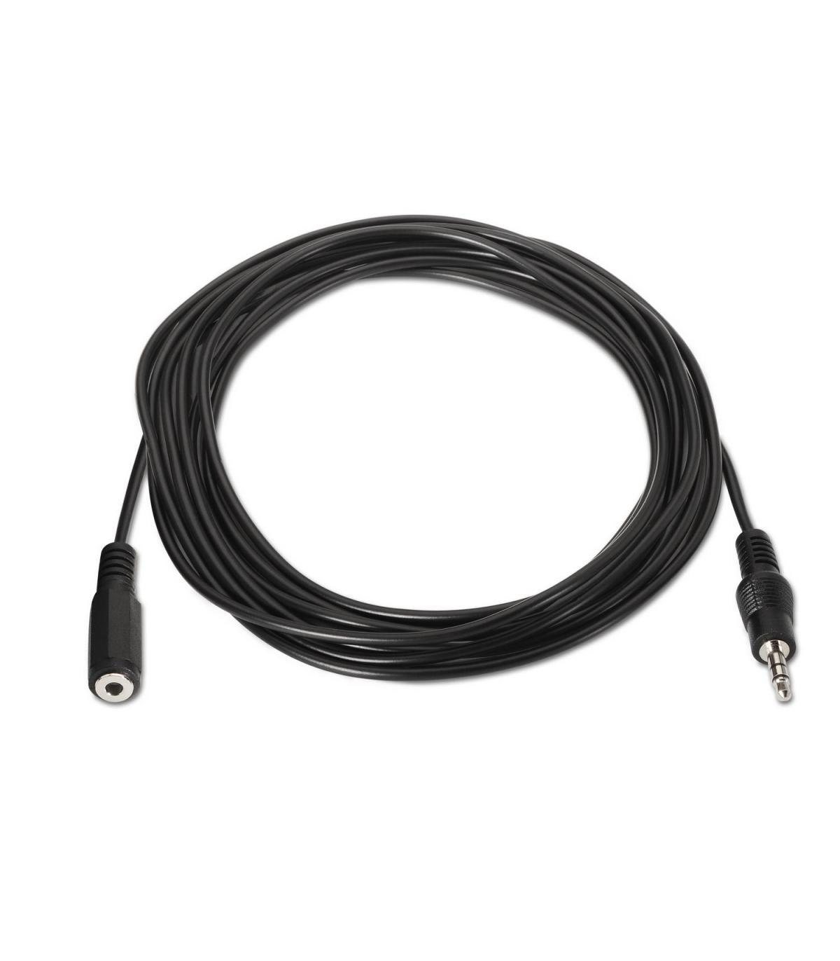 CABLE AUDIO AISENS ESTEREO JACK 3.5 M-JACK 3.5 H NEGRO 1.5M