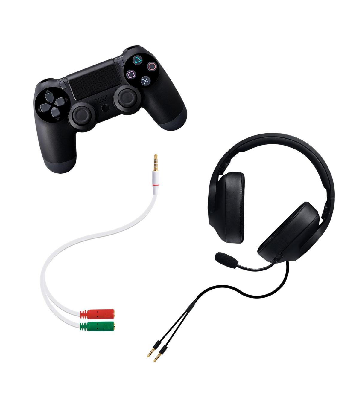 ADAPTADOR AUDIO JACK 3.5M 4 PIN-2XJACK 3.5H 3 PIN BLANCO 20CM NANOC 10.24.1201