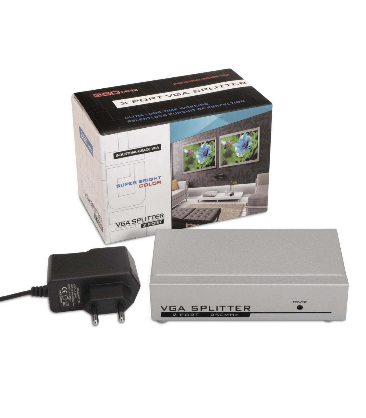 Duplicador SVGA Aisens A116-0084  2x SVGA Hembra - SVGA Macho