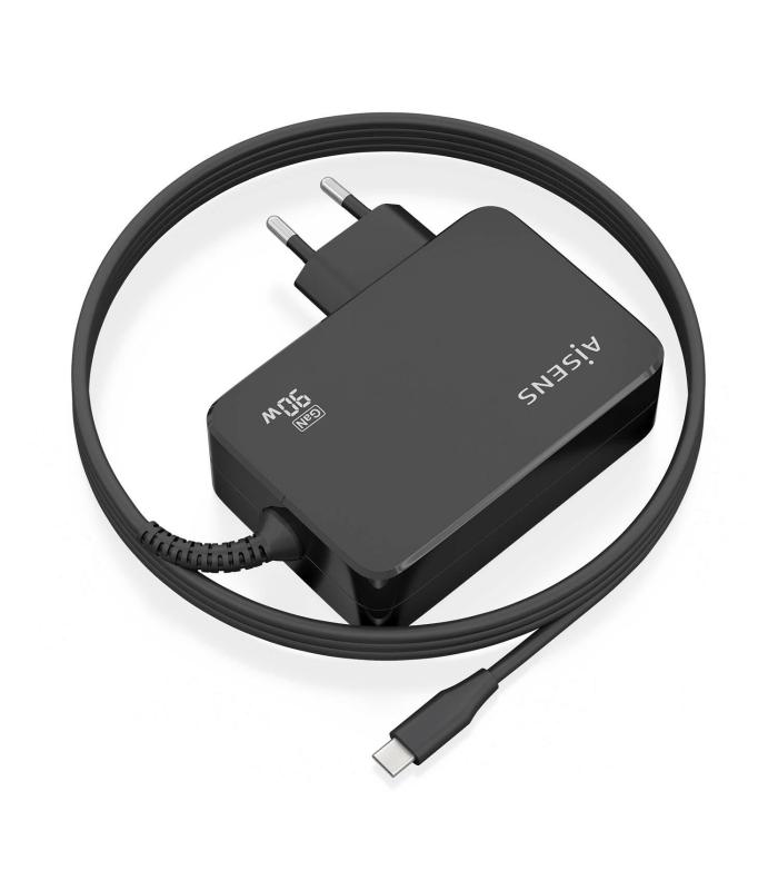CARGADOR AISENS GAN 90W PD3.0 1XUSB-C 1.8M NEGRO